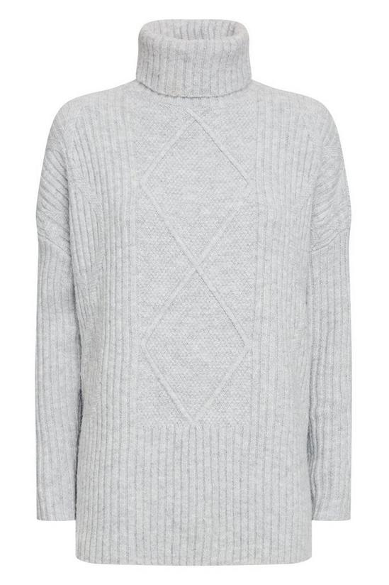Wallis Cable Knit Roll Neck Boxy Jumper 5