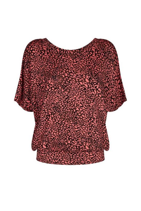 Wallis Petite Red Smudge Spot Jersey Banded Top 5