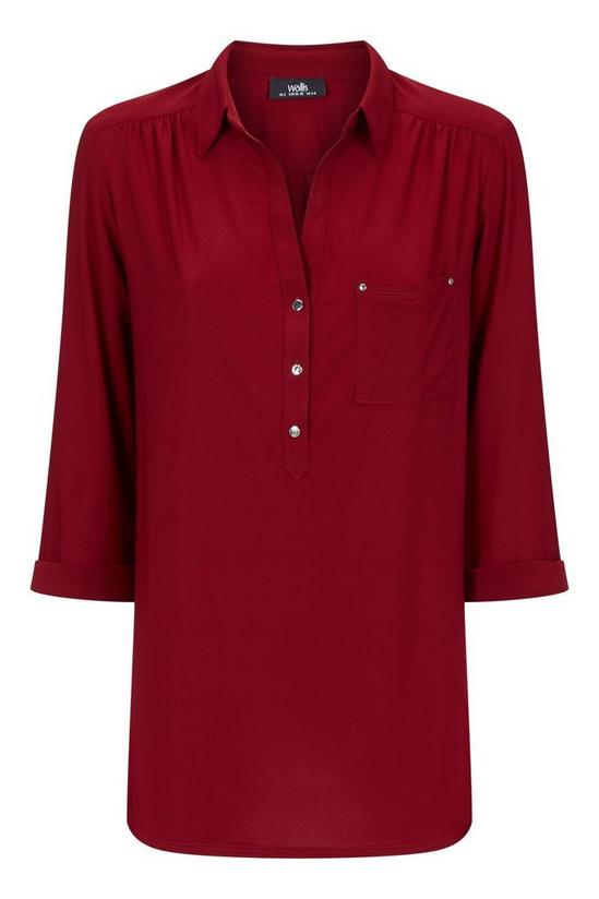 Wallis Jersey Stud Pocket Shirt 5