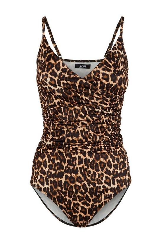 Wallis Leopard Print Ruched Front Swimsuit 5