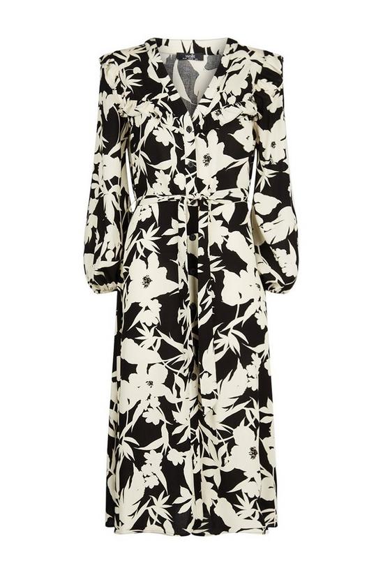 Wallis Shadow Floral Ruffle Button Through Dress 5