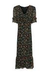 Wallis Tall Black Ditsy Floral Midi Tea Dress thumbnail 5