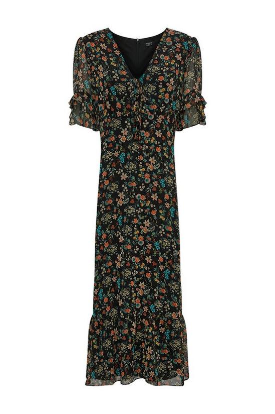Wallis Tall Black Ditsy Floral Midi Tea Dress 5