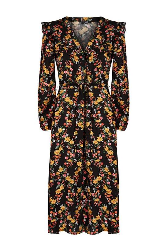 Wallis Floral Ruffle Button Through Dress 5
