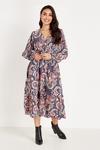 Wallis Petite Paisley Shirred Waist Midi Dress thumbnail 1