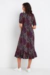Wallis Berry Ditsy Floral Tiered Jersey Midi Dress thumbnail 3