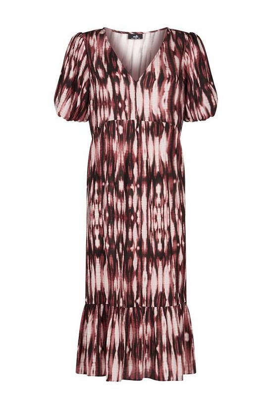 Wallis Berry Tie Dye Puff Sleeve Tiered Dress 5