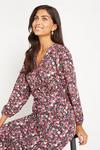 Wallis Berry Ditsy Floral Tiered Wrap Dress thumbnail 1