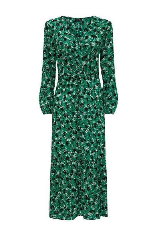 Wallis Green Floral Tiered Wrap Dress 5