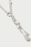 Wallis Silver Chain Pearl Drop Necklace thumbnail 2