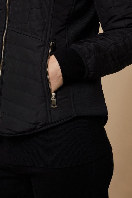Wallis Petite Quilted Zip Front Jacket 4