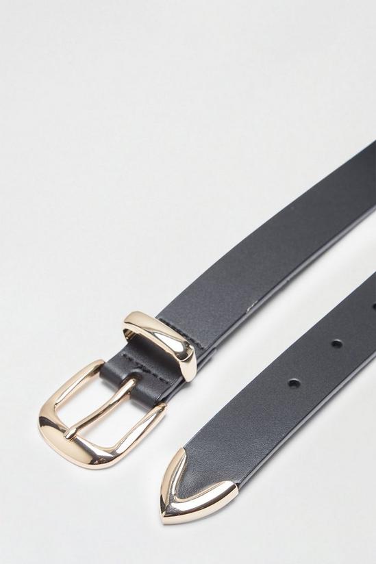 Wallis Luxe Leather Hardware Keeper Belt 2