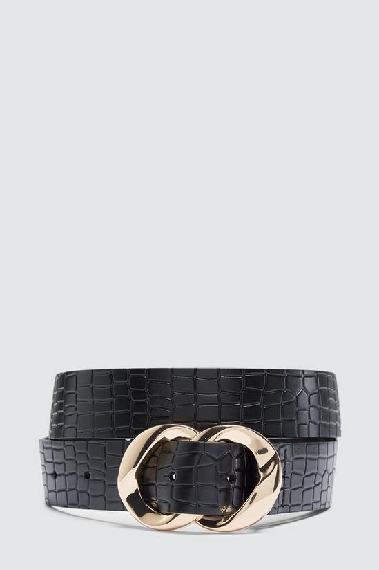 Wallis Luxe Leather Double Circle Belt 1