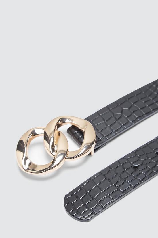Wallis Luxe Leather Double Circle Belt 2