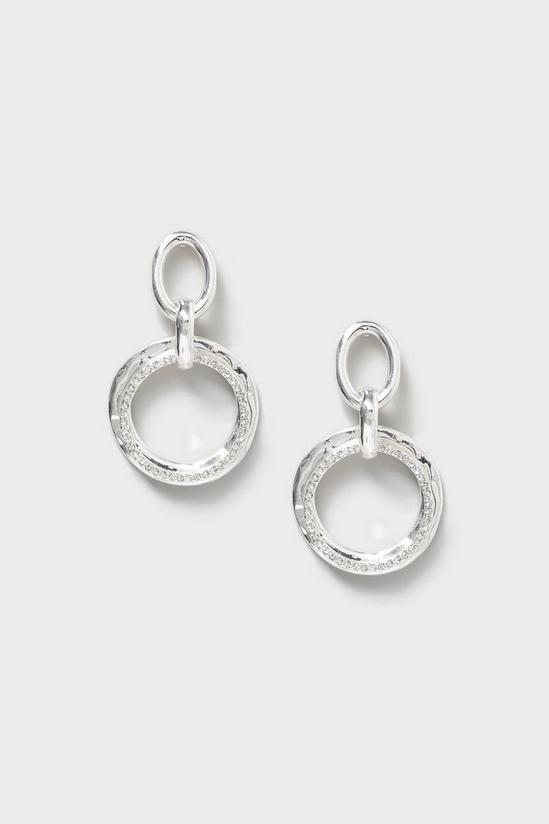 Wallis Silver Diamonte Tassel Earrings 1