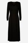 Wallis Black Jersey Split Midi Dress thumbnail 5