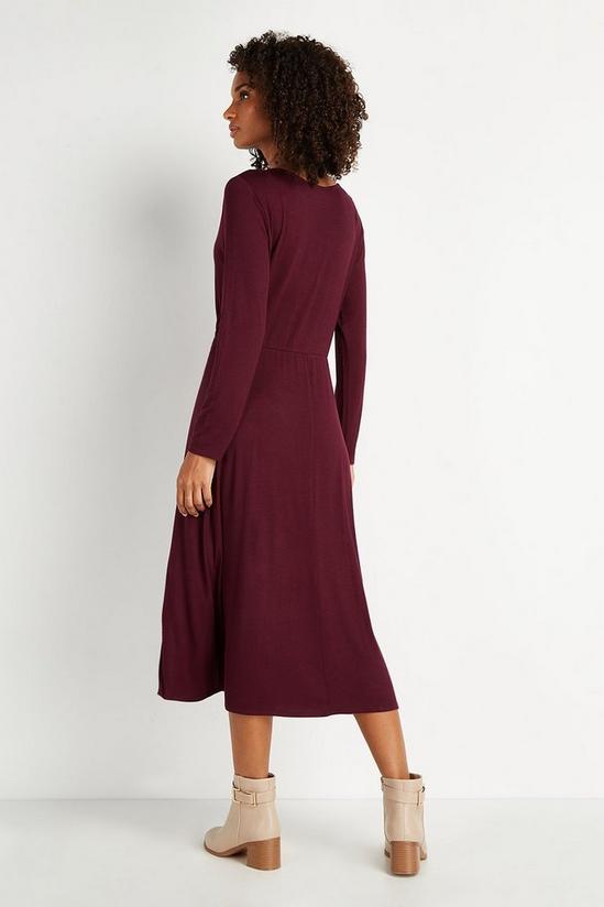 Wallis Berry Jersey Split Midi Dress 3