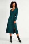 Wallis Green Jersey Split Midi Dress thumbnail 1