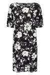 Wallis Tall Black Floral Puff Sleeve Shift Dress thumbnail 5