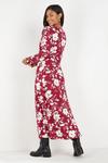 Wallis Tall Berry Floral Split Midi Dress thumbnail 3