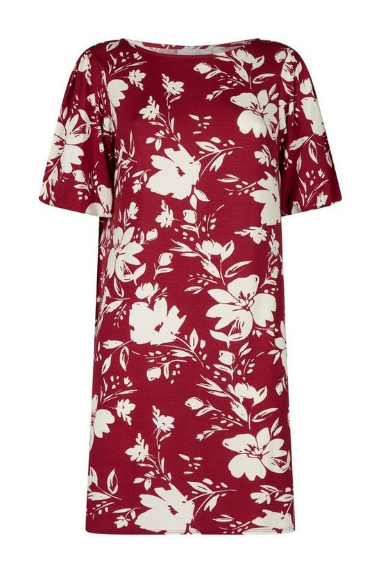 Wallis Petite Berry Floral Puff Sleeve Shift Dress 5