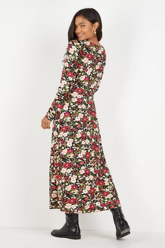 Wallis Tall Floral Bloom Split Midi Dress 3