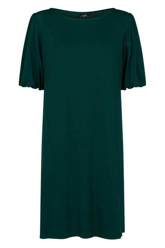 Wallis Green Jersey Puff Sleeve Shift Dress 5
