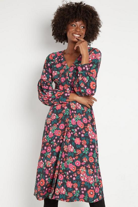 Wallis Berry Floral Prairie Dress 1