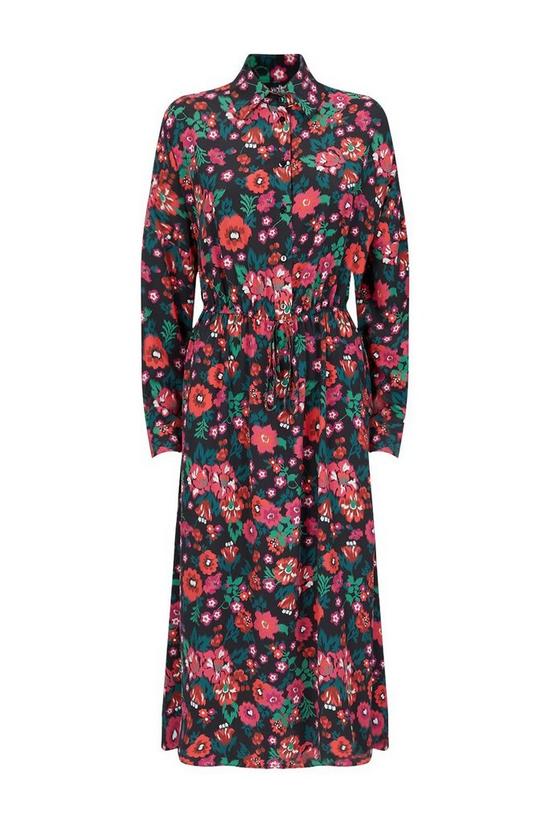 Wallis Berry Drawstring Floral Shirt Dress 5