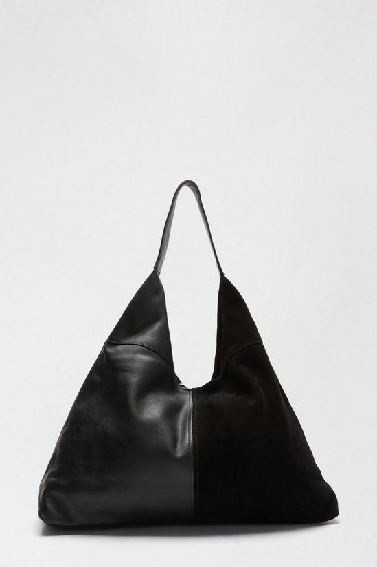 Wallis Luxe Leather And Suede Mix Hobo 2