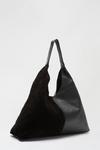 Wallis Luxe Leather And Suede Mix Hobo thumbnail 3