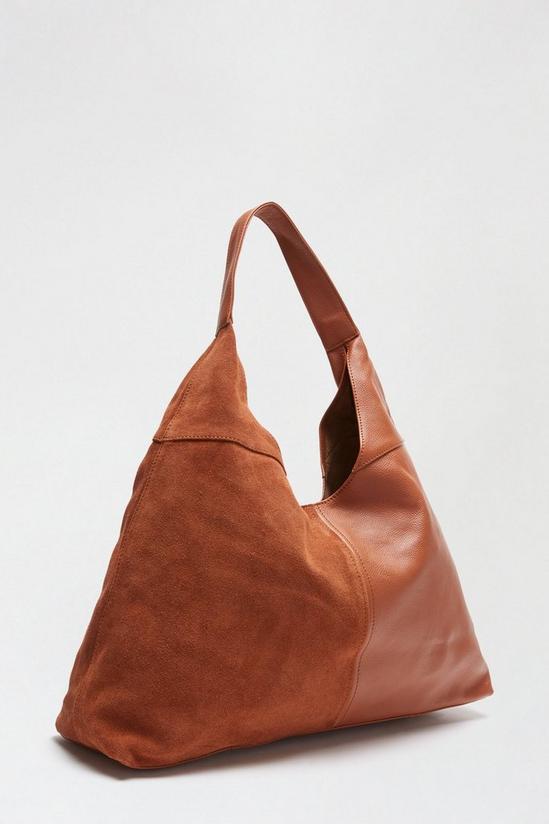 Wallis Luxe Leather And Suede Mix Hobo 3