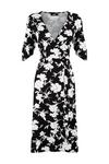 Wallis Black Floral Jersey Wrap Dress thumbnail 5