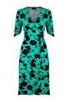 Wallis Green Floral Jersey Wrap Dress thumbnail 5