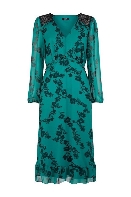 Wallis Trailing Floral Lace Shoulder Midi Dress 5
