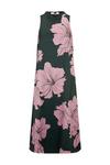 Wallis Green & Pink Large Floral Tie Neck Dress thumbnail 5
