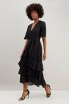 Wallis Tall Black Lace Triple Tiered Dress thumbnail 2