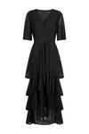Wallis Tall Black Lace Triple Tiered Dress thumbnail 5