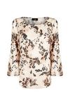 Wallis Scattered Animal Floral Flute Sleeve Top thumbnail 5