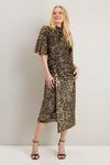 Wallis Gold Sequin Ruched Side Dress thumbnail 1