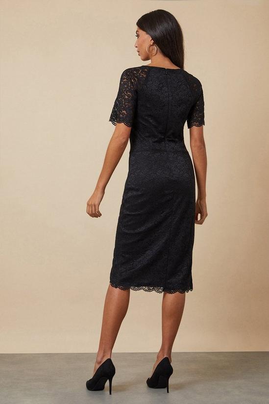 Wallis Tall Black Sheer Sleeve Dress 3