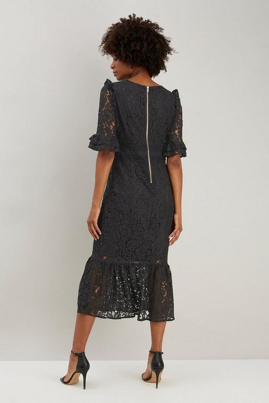 Wallis Lace Frill Sleeve Midi Dress 3