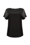 Wallis Black Sequin Top T-shirt thumbnail 5