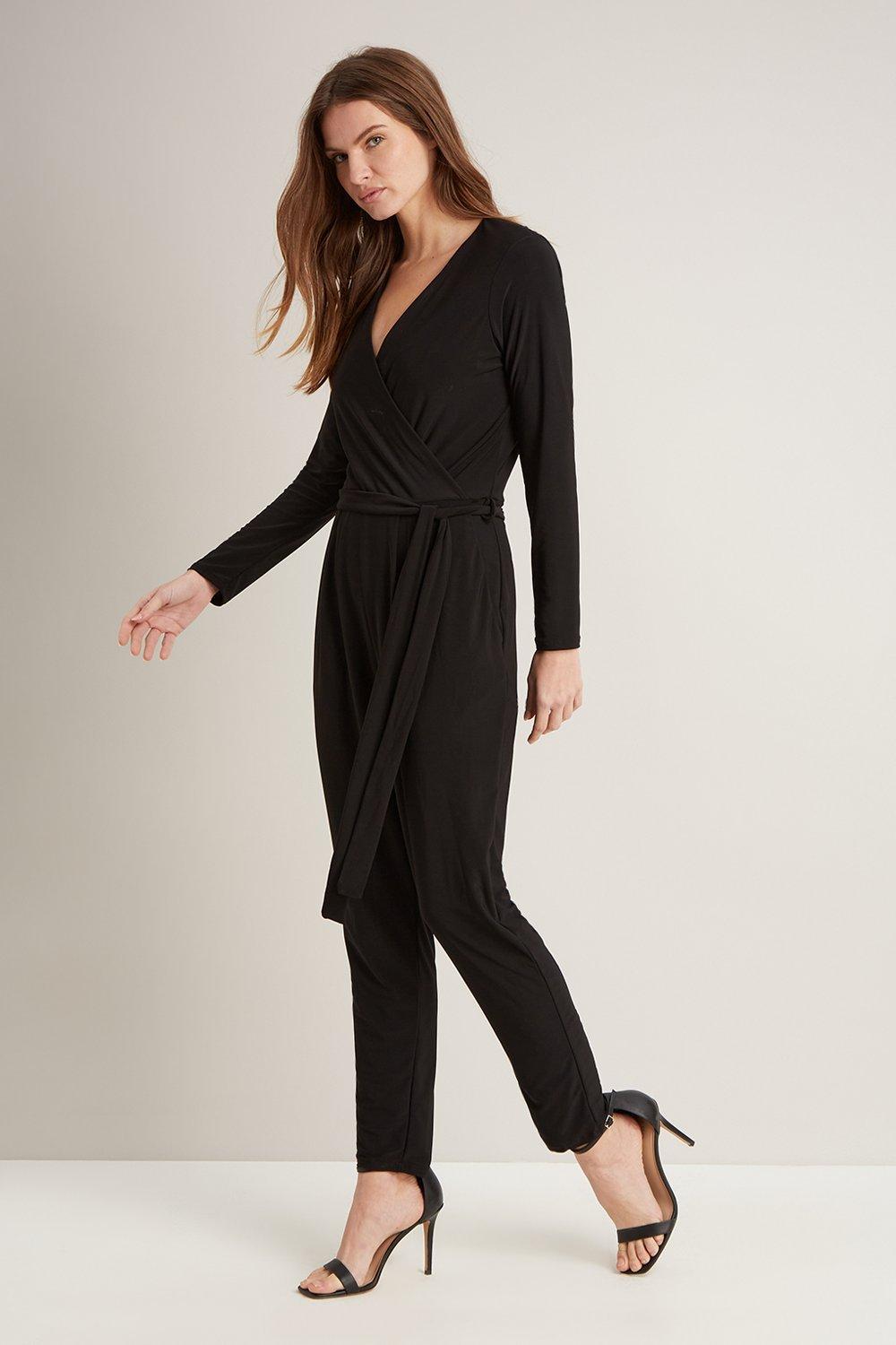 Wallis black jumpsuit store petite