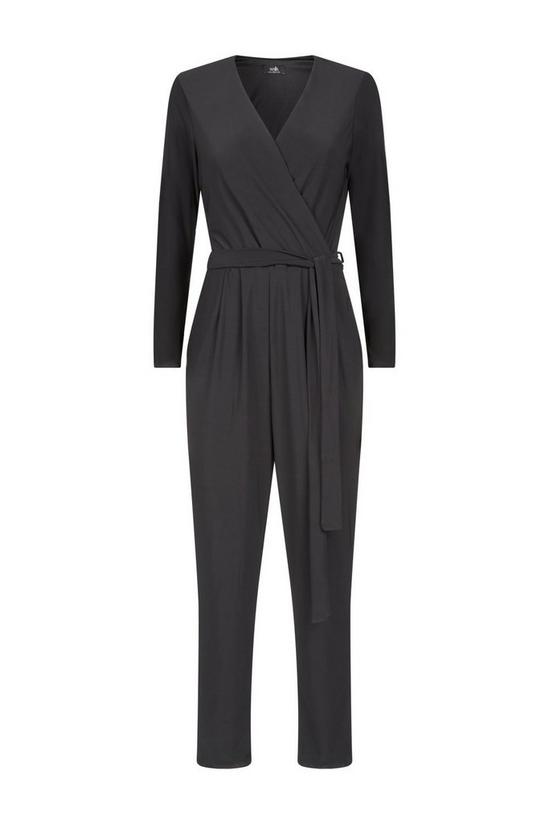 Wallis Black Ity Wrap Tapered Jumpsuit 5
