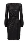 Wallis Petite Black Sequin Ruched Side Dress thumbnail 5