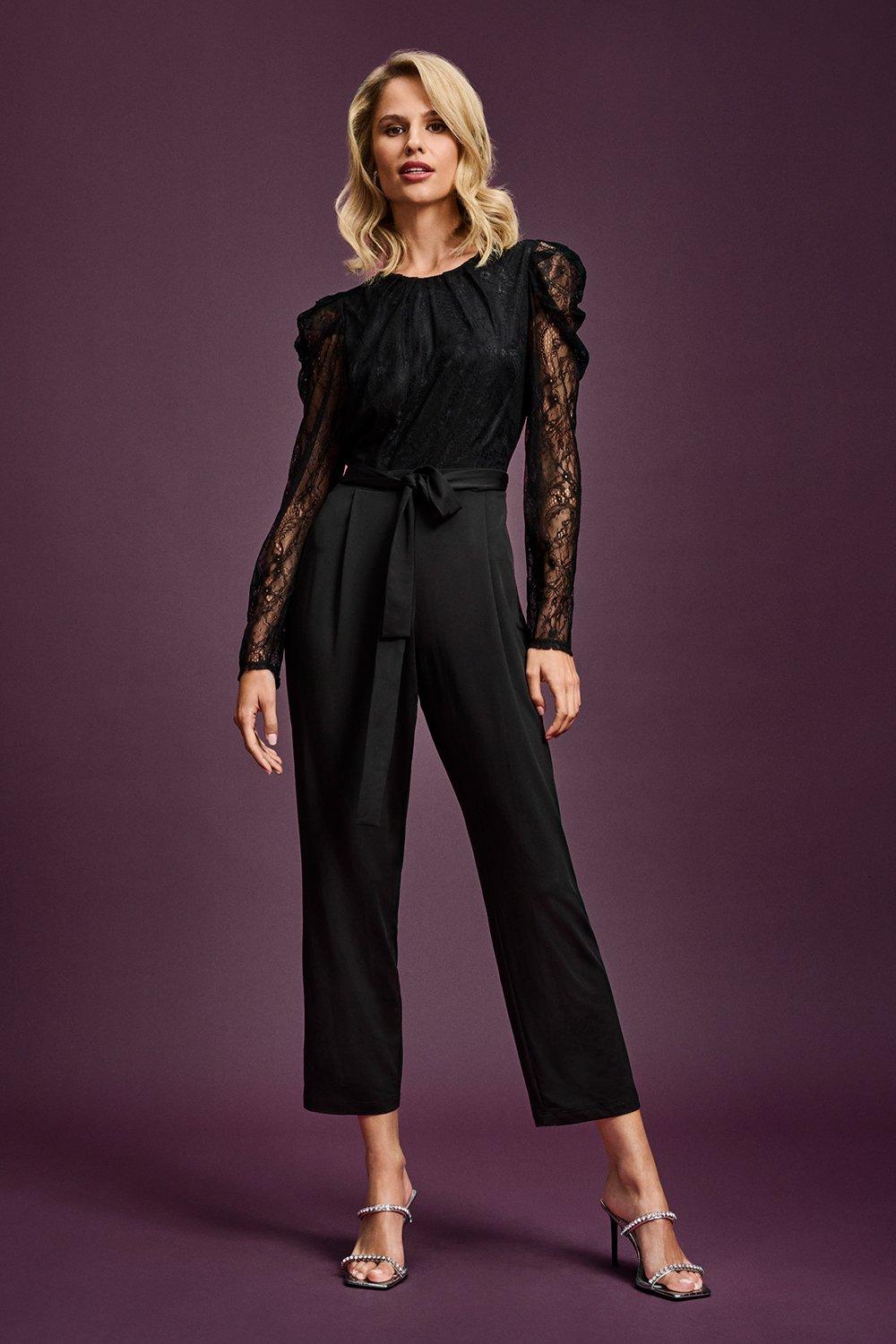 Wallis best sale black jumpsuit