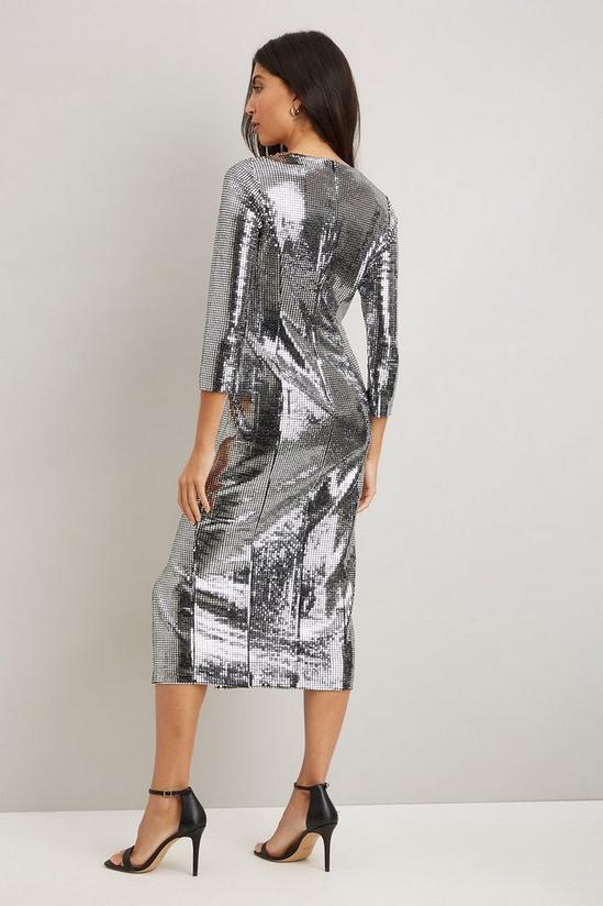 Wallis Silver Mirror Sequin Dress 3
