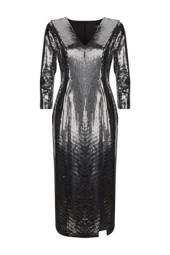 Wallis Silver Mirror Sequin Dress 5