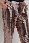 Wallis Petite Bronze Mirror Sequin Cigarette Trouser thumbnail 4